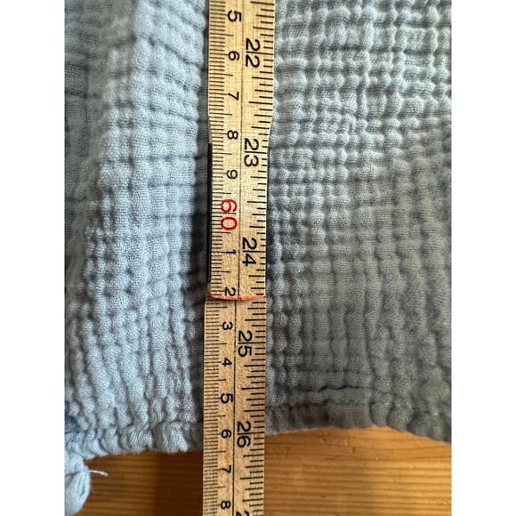 Ann Klein Gauzy Cotton Button Up Top Women Large Beach Summer Comfy Loose Trip - Picture 8 of 16